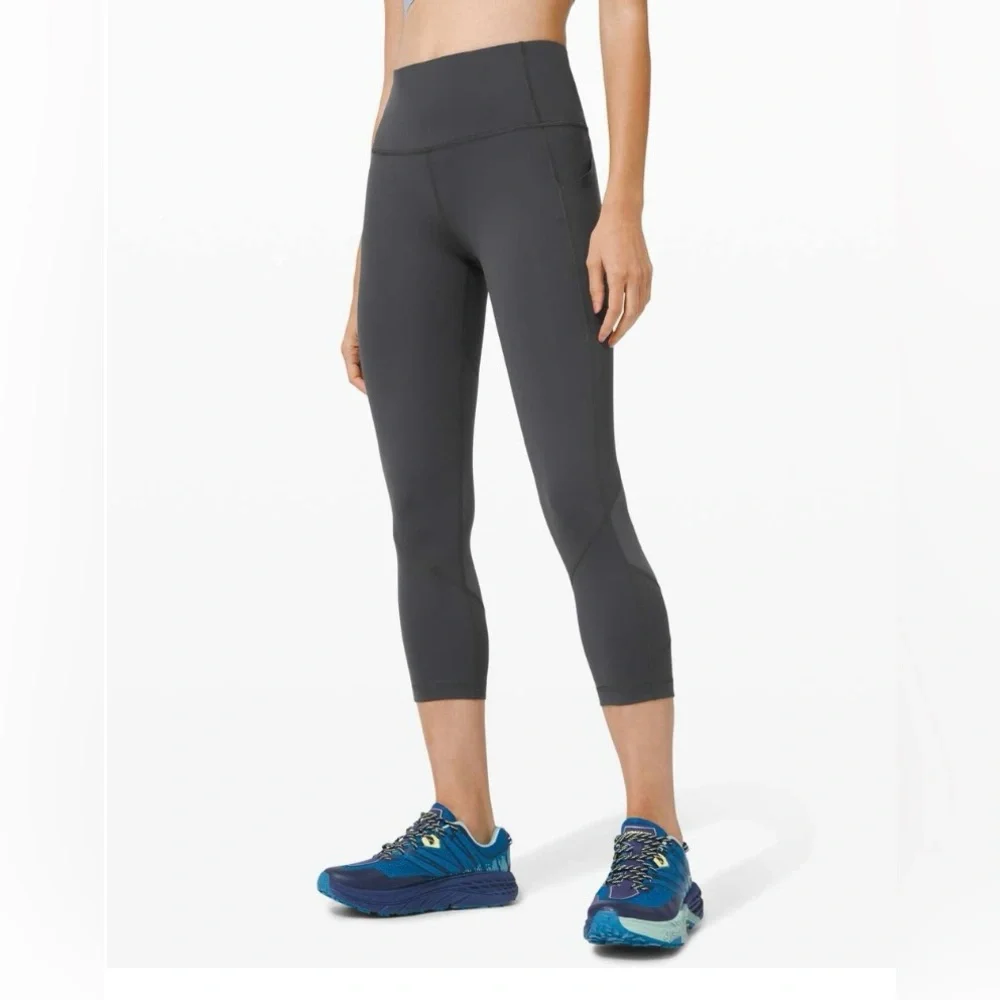Lululemon Pace Rival High Rise Crop 22” in Graphite Grey Size 12